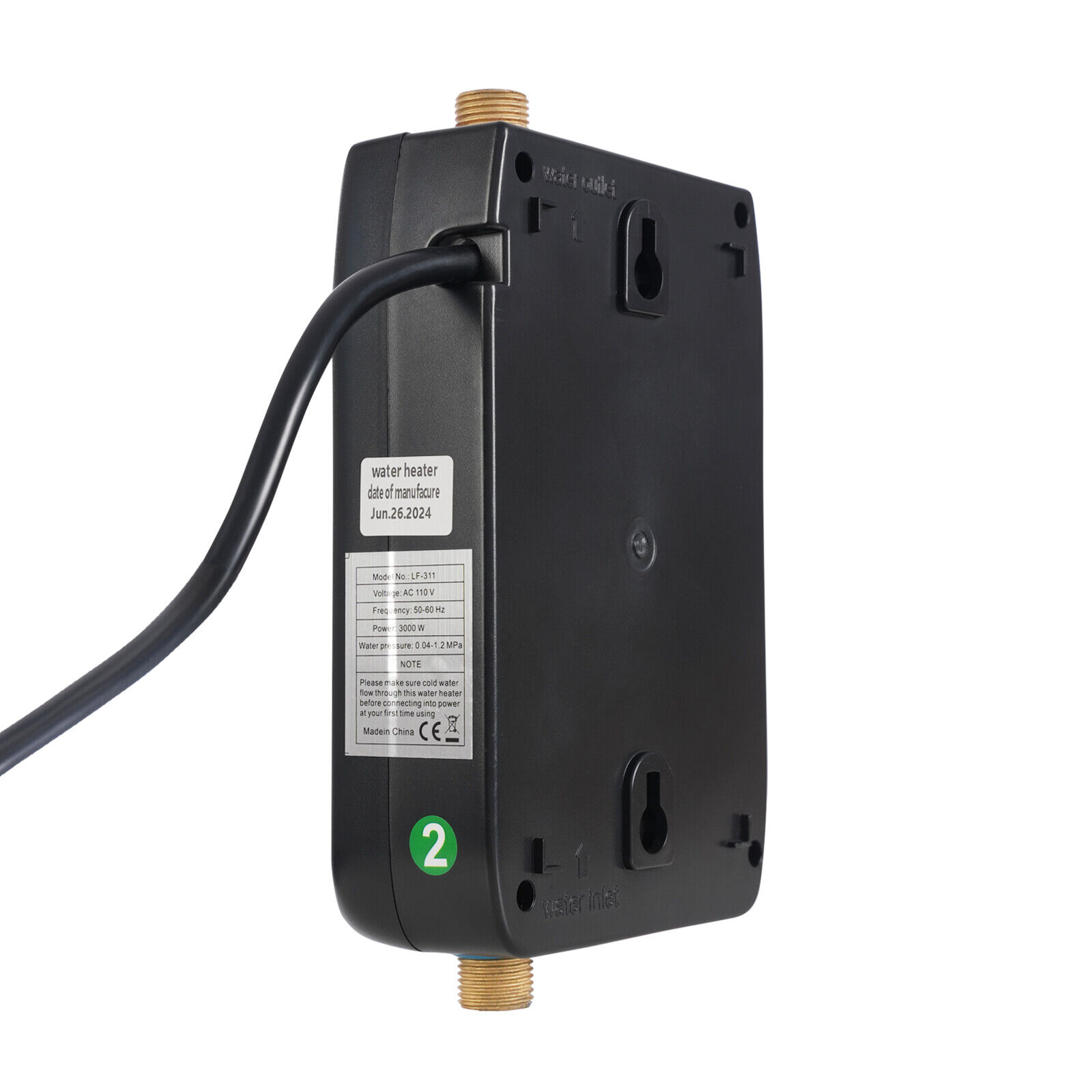 TFCFL Electric Water Heater Instant Hot Water Heater Bathroom Kitchen Hot Water Heater 110V 3000W