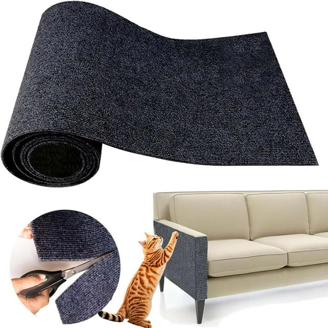 Tapis à Griffer pour Chat 40x100 cm / Tapis à Griffer Autocollant / Planche à Griffer pour Chat en Non-Tissé Résistant à l'Usure / Protecteur de Meuble pour Sofa / Taille Personnalisable / Usage Intérieur / Paquet Simple