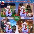 thumbnail image 4 of Muñeco de nieve inflable navideño MICOCAH de 8 pies con LED giratorios, 4 of 6