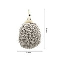 thumbnail image 3 of hengsof 2pcs Hedgehog Chenille Hand Towel Cute Hanging Hand Wipe Ball Hand Towel Thickened Absorbent Hangable Multifunctional Hand Towel, 3 of 8