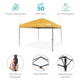 thumbnail image 5 of Best Choice Products 10x10ft Easy Setup Pop Up Canopy w/ 1-Button Setup, Wheeled Case, 4 Weight Bags - Marigold, 5 of 10