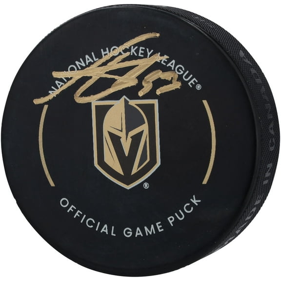 Adin Hill Vegas Golden Knights Autographed Official Game Puck - Fanatics Authentic Certified