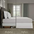 thumbnail image 5 of NestWell Linen Blend Bed Skirt, Tailored 15" Drop, White, Queen, 5 of 7