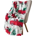 thumbnail image 5 of Serafina Home Christmas Holiday Throw Blanket: Country Rustic Green Tree Farm Design, 50" x 60", 5 of 8