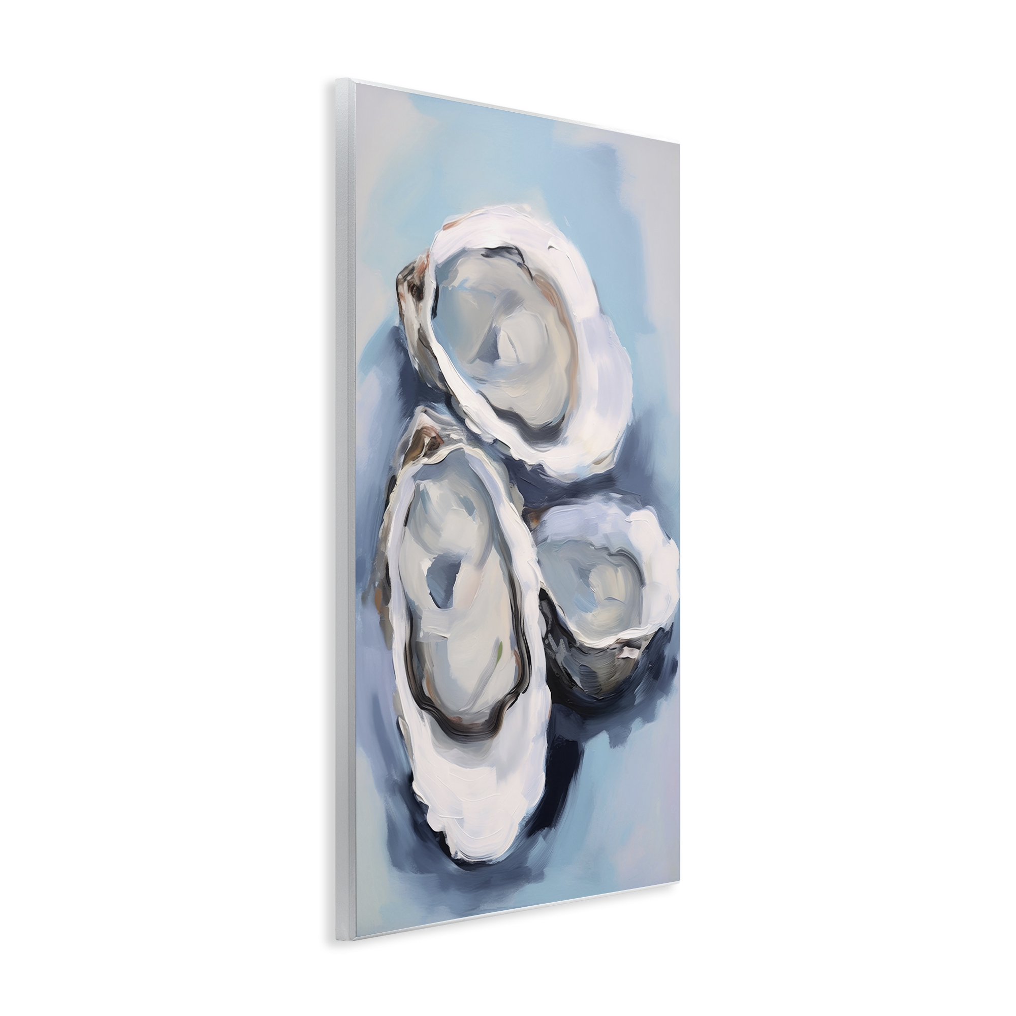 Stupell Industries Three Oyster Seashells Animals & Insects Painting Unframed Art Print Wall Art, 10 x 15