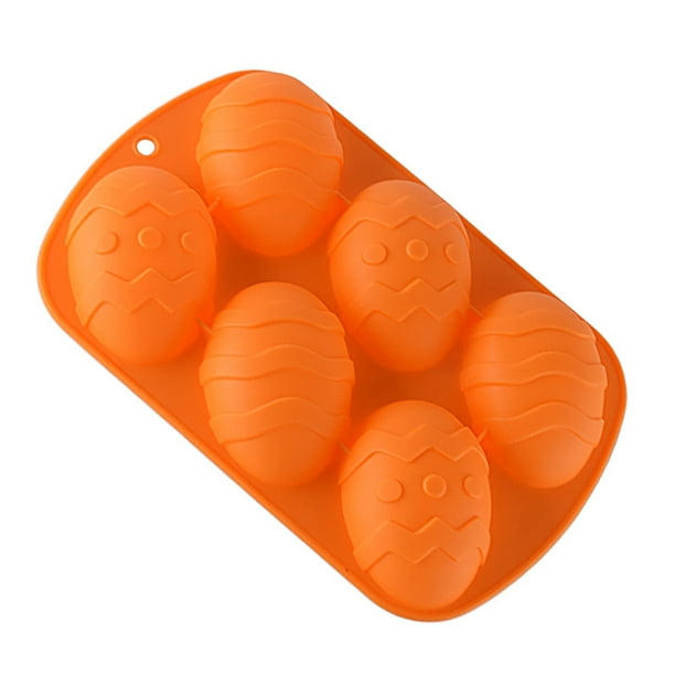 Molde de silicona Molde de pastel en forma de huevo de Pascua DIY Bandeja de hielo de chocolate Herramienta para hornear panadería casera, Verde Herramientas y accesorios para hornear Naranja Yuarrent HA003686-04
