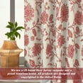 thumbnail image 6 of DriftAway Linen Floral Paisley Red Blackout Curtains for Living Room Bedroom 84 Inch Length 2 Panels Lined Back Tab Rod Pocket Window Drapes Thermal Farmhouse Country Jacobean Curtains, 6 of 8