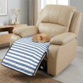 thumbnail image 3 of ZIATUBLES Quilted Recliner Chair Cover, Polyester Pet Friendly Seat Cushion Protector, Non-Slip Washable Furniture Slipcover for Dogs Cats, Cat Bird Stripe Print Living Room Decor, 3 of 8