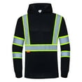 thumbnail image 6 of ProtectX High Visibility Long Sleeve Shirts Reflective Hi Vis Safety Shirt for Men Class 3 Construction Shirt 1 Pack Hoodie Black Small, 6 of 6