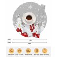 thumbnail image 6 of 15 Inch Round Placemats Set of 4, Grey Christmas Non Slip Heat Insulation PP Table Mats, Snowman Gifts Xmas Tree Winter Snowflake Washable Place Mats for Kitchen Dining Party Table Decor, 6 of 7