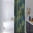 thumbnail image 3 of Green Forest Window Privacy Film, Pine Tree Summer Botanical Modern Art Static Cling UV Sun Blocking Heat Control Window Tint Day and Night, Non-Adhesive One Way Windows Privacy Cover 17.7''x78.7'', 3 of 7