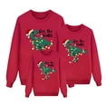thumbnail image 5 of Christmas Dinosaur Print Family Matching Long Sleeve Lightweight Sweatshirt For Mom, 5 of 5