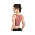 thumbnail image 2 of Womens Workout Sports Support Full Cup Top High Impact Wirefree Sports Bra Racerback Crop Top Yoga Running Vest Fitness Bra, 2 of 5