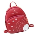 thumbnail image 1 of Qarigey Mini para mujer, moda informal con estampado de flores, paquete de cuero PU, bolsa de teléfono de Color sólido para acampar al aire Mochilas Rojo Qarigey AP006181-04, 1 of 6