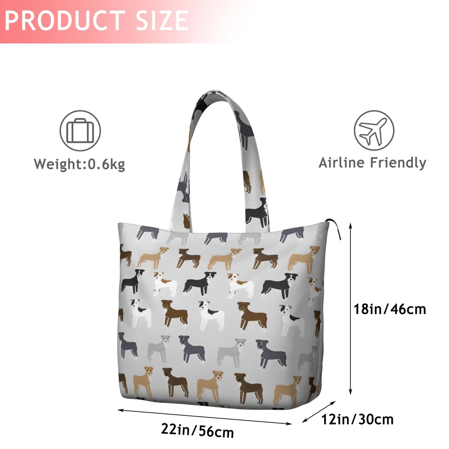 Bulldog Dog Travel Tote Bags for Women Carry On,Large Weekender Bags for Women Travel,Multi Functional Duffle Bag for Work,Shopping,Sports