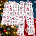 thumbnail image 4 of HOMBOM Christmas Pajamas for Women Loungewear Pink 2 Piece Set Button down Nightwear Cute Long Sleeve Sets Womens Pjs, 4 of 5