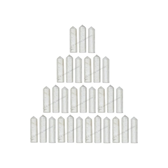 Scolecite Crystal Hexagonal Points, DIY Jewelry Making (3 pcs)