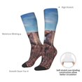 thumbnail image 4 of Cauagu Elephant And A Giraffe Sitting On A Rock Admiring The Ocean Funny 13.8in Socks for Unisex for Men,Women and Teens with Christmas,Holiday or Birthday Gift, 4 of 6