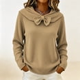 thumbnail image 2 of Tqcoqu Womens Bow Tie Plus Size Sweater, Crew Neck Long Sleeve Fall Knit Pullover Sweaters Fashion Y2k Casual Fit Sweaters,Women's S-XXXXXL, 2 of 7