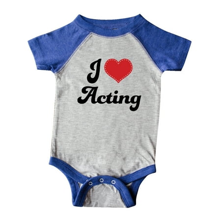 

Inktastic Actor Gift I Love Acting Gift Baby Girl Bodysuit