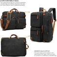 thumbnail image 3 of CoolBELL Convertible Backpack Messenger Shoulder bag Laptop Case Handbag Business Briefcase Multi-functional Travel Rucksack Fits 17.3 Inch Laptop For Men/Women (Canvas Black), 3 of 14