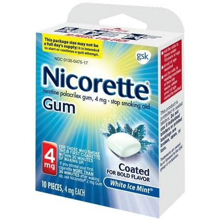 Nicorette Gum Wht Ice Mnt 10ct,Each