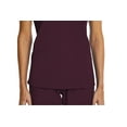 thumbnail image 4 of ELEMENTS BY ALEXANDERS UNIFORMS Women's EL9105 2-Pocket V-Neck Four Way Stretch Scrub Top Wine Large, 4 of 4