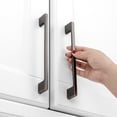 thumbnail image 4 of KOOFIZO 10 Pack Wide Foot Cabinet Bar Pull - Oil Rubbed Bronze Modern Solid Handle, 6.3 Inch/160mm Screw Spacing, 4 of 7