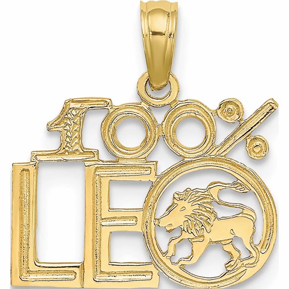 10K Yellow Gold 100% Leo Charm (14.8 X 15.1) Made In United States -Jewelry By Sweet Pea