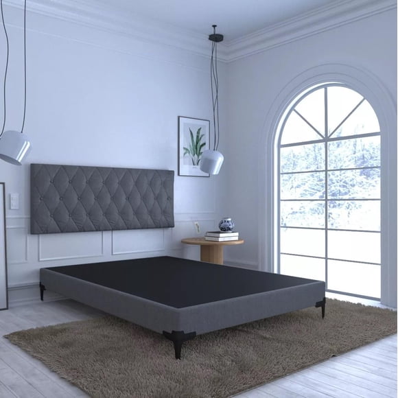 Elegante Base Matrimonial Box para Cama Matrimoniales Tapizado Color Gris – 101top | Dormez zzz