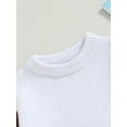 thumbnail image 5 of Wassery Infant Baby Sweaters for Boys Girls Long Sleeve Crew Neck Contrast Color Loose Knitted Pullovers Tops 3 6 9 12 18 24 Months Newborn Fall Winter Warm Knitwear, 5 of 7