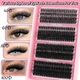 thumbnail image 4 of Lash Clusters Kit 40D+60D+80D+100D Volume Lashes Extensions Kit 10-16mm Wispy Individuals Fake Eyelash, 308Pcs All-in-1 Pack with Bond and Seal|Tweezers |Removers |Eyelash & Eyebrow Brush, 4 of 10