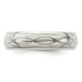 thumbnail image 4 of Two-Tone Titanium Silver Ring Band Wedding Silver Tone, 4 of 7
