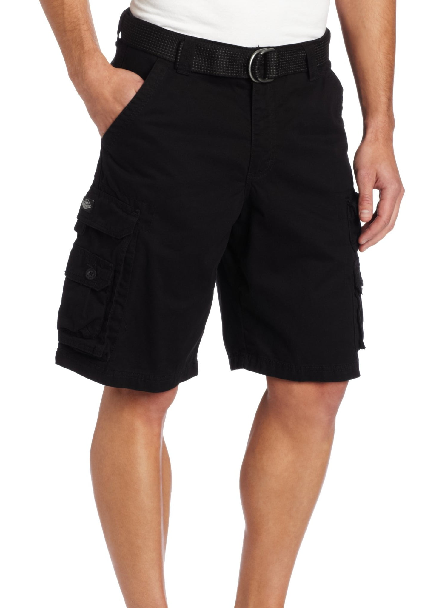 Lee Mens Shorts Solid Classic Fit Cargo Belted Dungaree