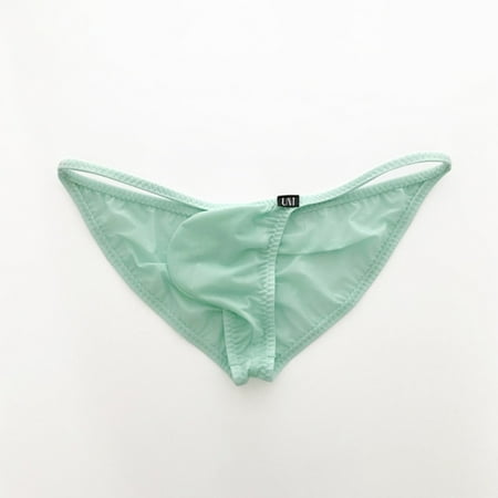 

Mens Briefs Underwear Underpants Breathable U Pouch Ice Silk Panties