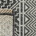 thumbnail image 4 of SAFAVIEH Courtyard Karen Geometric Indoor/Outdoor Area Rug, 5'3" x 7'7", Black/Grey, 4 of 7
