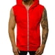 thumbnail image 1 of pstuiky Camisetas sin mangas para hombre, Top sin mangas con capucha, cremallera y bolsillos de color liso para hombre Camisas de hombre xl, 1 of 6