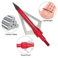 thumbnail image 2 of TSV 12 Pcs Hunting Broadheads, 3 Blades Archery 100 Grain Hunt Screw-in Arrow Tips, Compatible with Crossbow Compound Bow, 2 of 6
