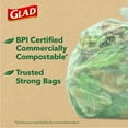 Glad 2.6 Gallon Small Kitchen Compost Bags, Lemon, 44 Bags