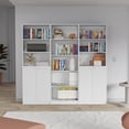 thumbnail image 2 of Salina 3 Piece Living Room Set with 3 Bookcases, White, 2 of 6