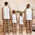 thumbnail image 4 of Nibbcoa Family Matching Christmas Pajamas Set Plaid and Reindeer Print Holiday Pajamas Sleepwear, 4 of 10