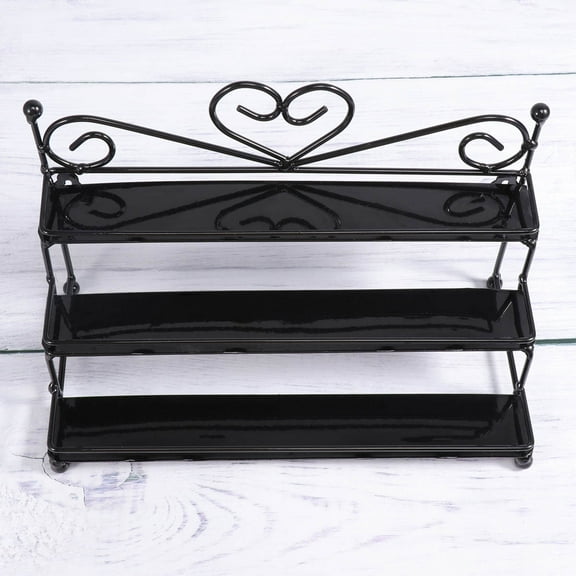LIFKOME  Nail Polish Organizer Rack Holder Stand Makeup Storage Black