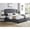 Grey+White, variant on Grey+White 3-Piece Upholstered Bedroom - Wingback Bed with Single Drawer Nightstands - Bedroom Decor Upgrade - Durable and Sophisticated Choice