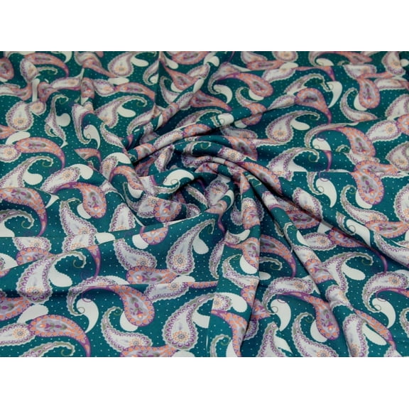 Minerva Viscose Twill Fabric Teal - per yard