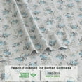 thumbnail image 6 of RUVANTI 100% Organic Cotton Sheets - California king Sheet Sets - 4 Piece Percale Weave Bedding, Crisp, Cooling & Breathable, Soft & Durable, 16" Deep Pocket, Hotel Quality Sábanas - Blue Rose, 6 of 6
