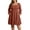 Caramel, variant on Women's Plus Size Fall Sweater Dress Long Sleeve Babydoll Dresses with Pocket, 1X-5X