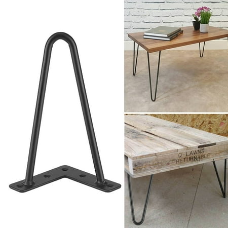 Ejoyous 4pcs Black Iron Table Desk Legs Home Accessories For Diy