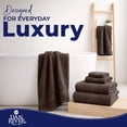 thumbnail image 6 of Dan River 8 Piece Towel Set Soft Quick Drying Cotton Bath Towel For Gym, Spa and Bathroom - Brown, 6 of 11