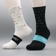 thumbnail image 1 of Calcetines de ciclismo Compresión Athletic Crew Calcetines para correr Hombres y mujeres para senderismo Montar en bicicleta Triatlón Entrenamiento Pickleball Escalada Deportes 2 pares, 1 of 5