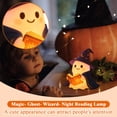 thumbnail image 4 of Kiddiway Halloween Ghost Bookshelf Night Light – Wizard Reading Lamp with Cute Decor, Glowing Lantern for Bookshelf, Bedside Table Accent, Spooky Bookworm Prop,C, 4 of 4